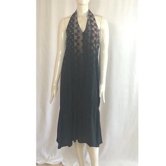 ALLSAINTS -NEW Emile Polka Silk Casual Maxi Dress - Picture 1 of 8